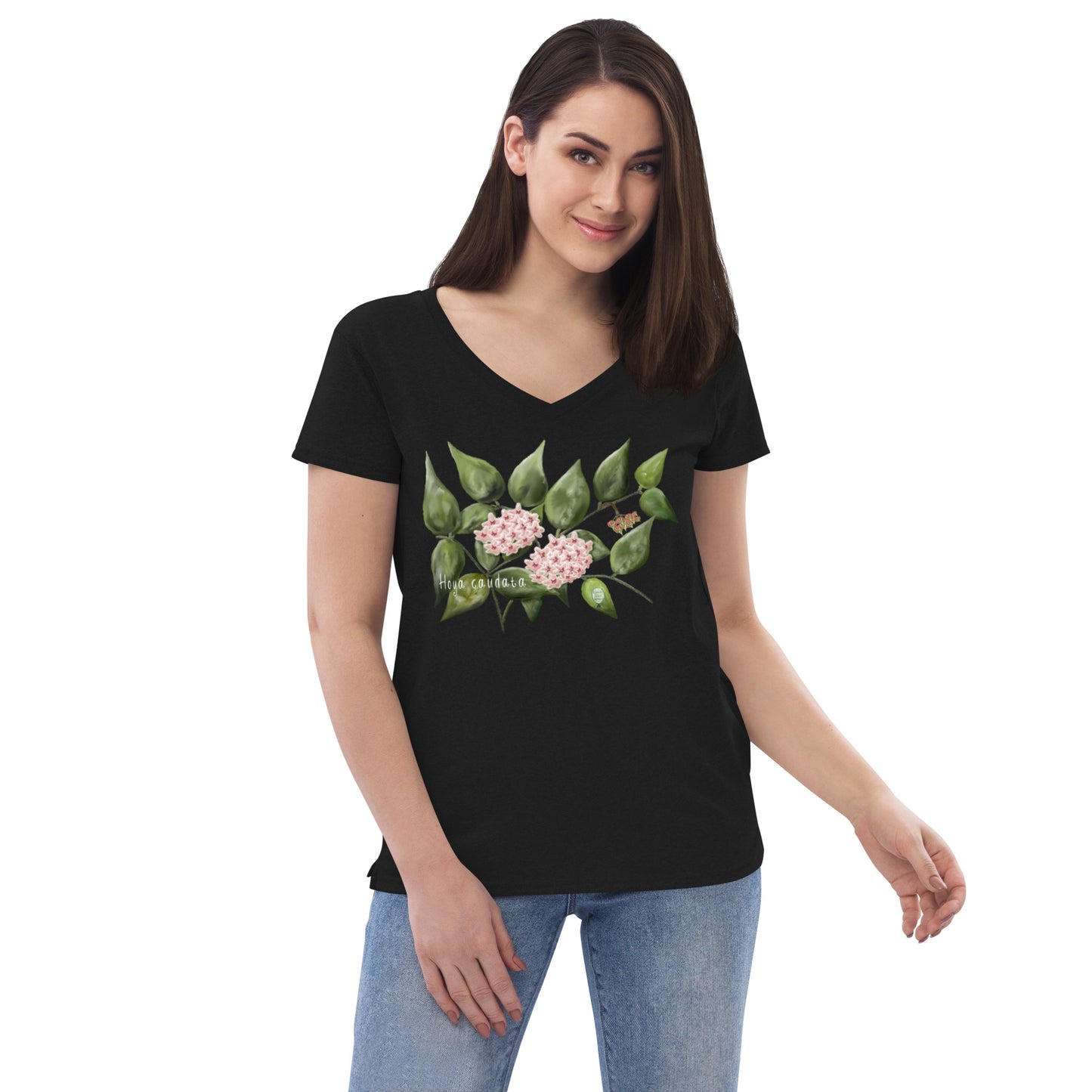 Hoya caudata Women’s recycled v-neck t-shirt