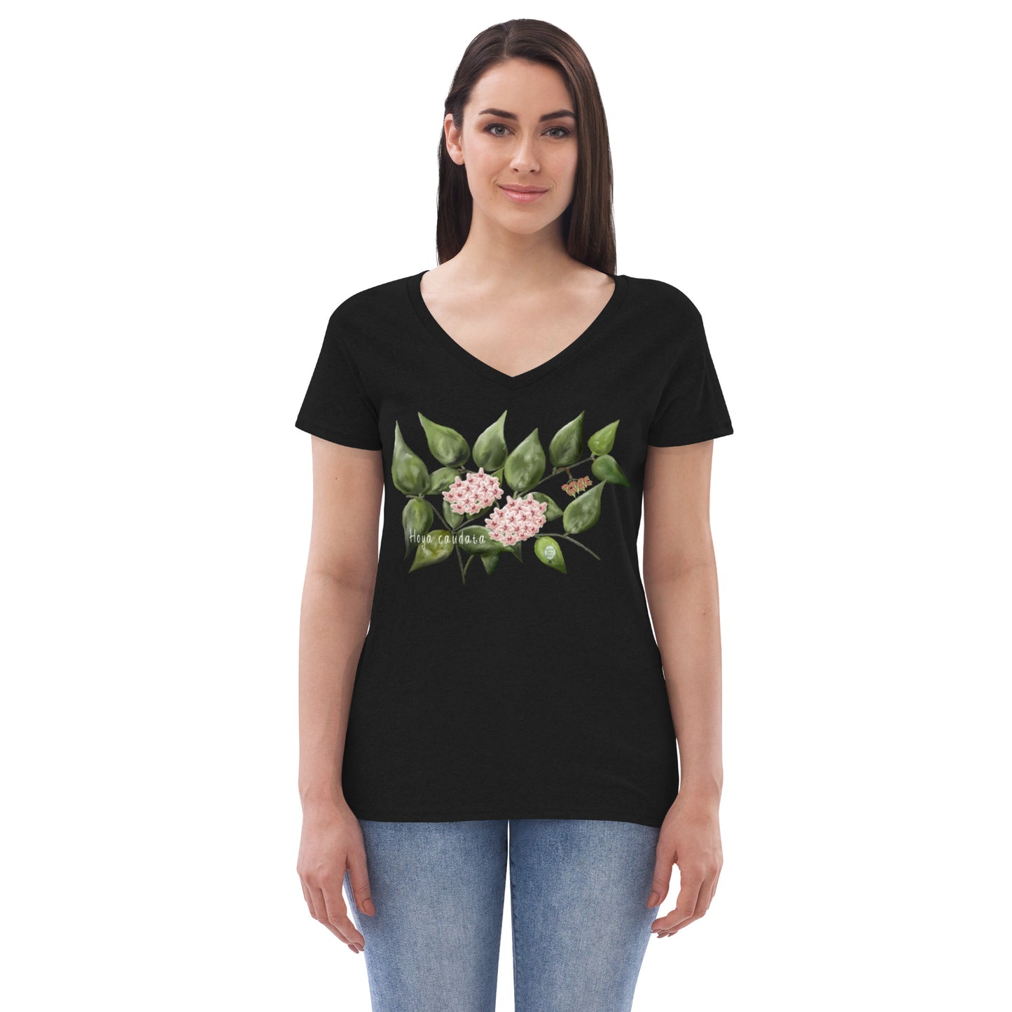 Hoya caudata Women’s recycled v-neck t-shirt
