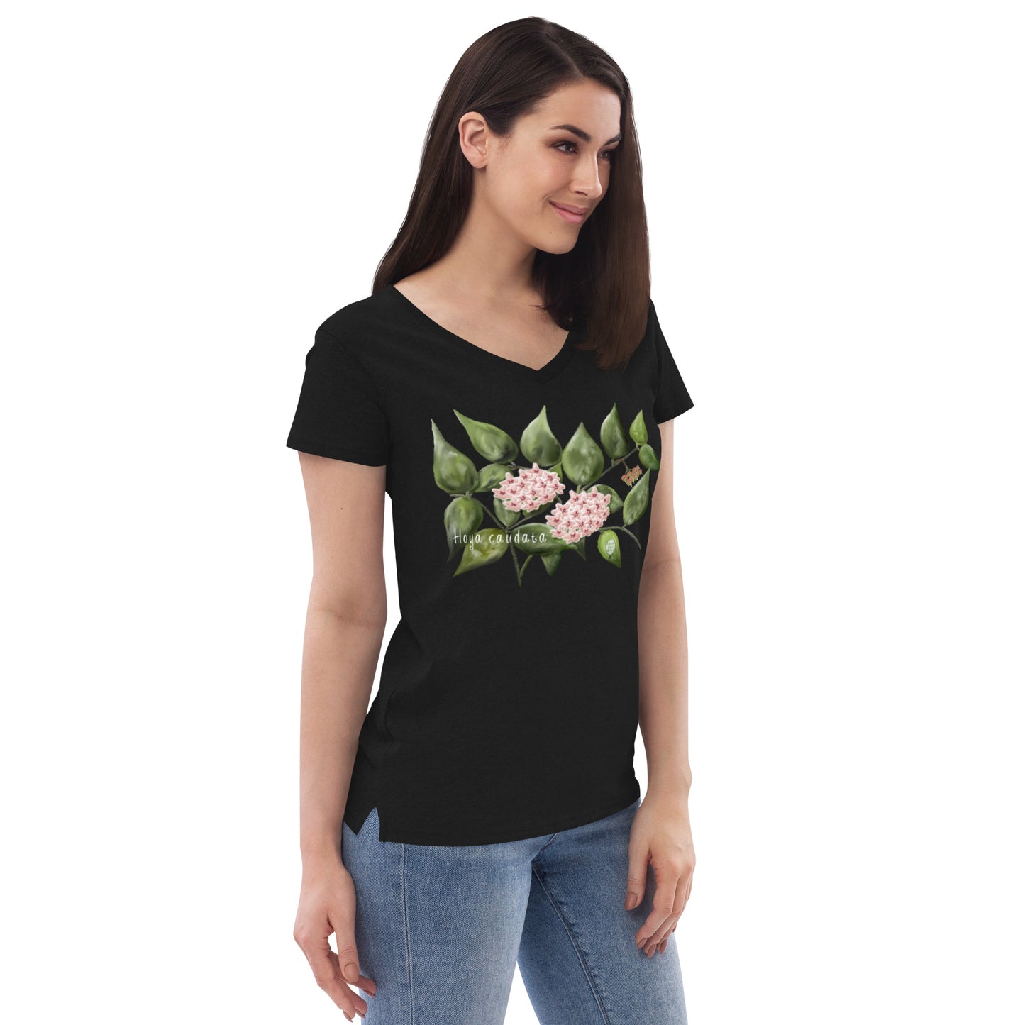 Hoya caudata Women’s recycled v-neck t-shirt