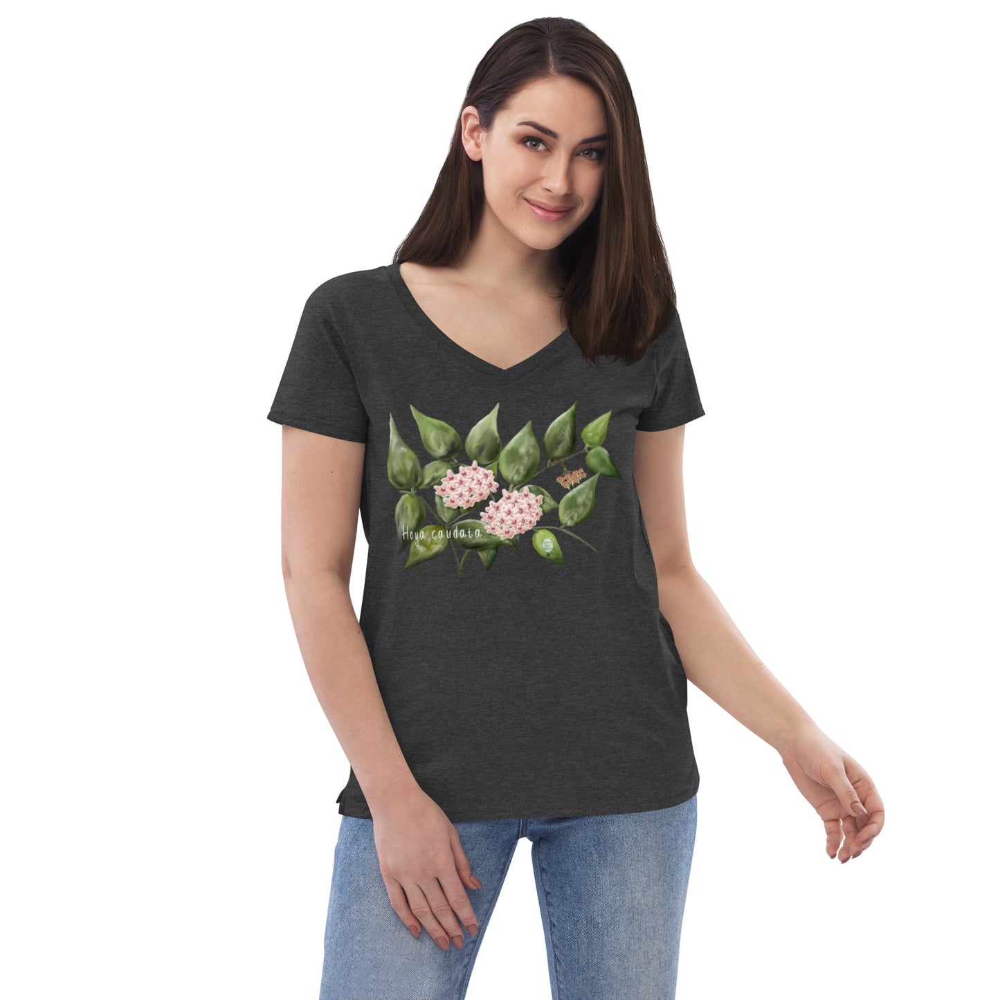 Hoya caudata Women’s recycled v-neck t-shirt