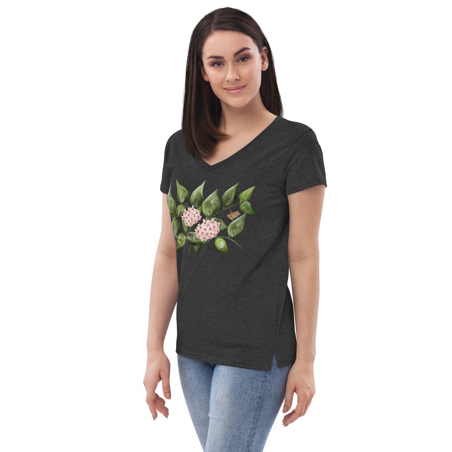 Hoya caudata Women’s recycled v-neck t-shirt