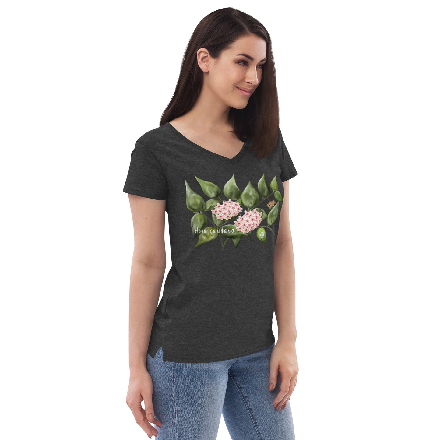 Hoya caudata Women’s recycled v-neck t-shirt