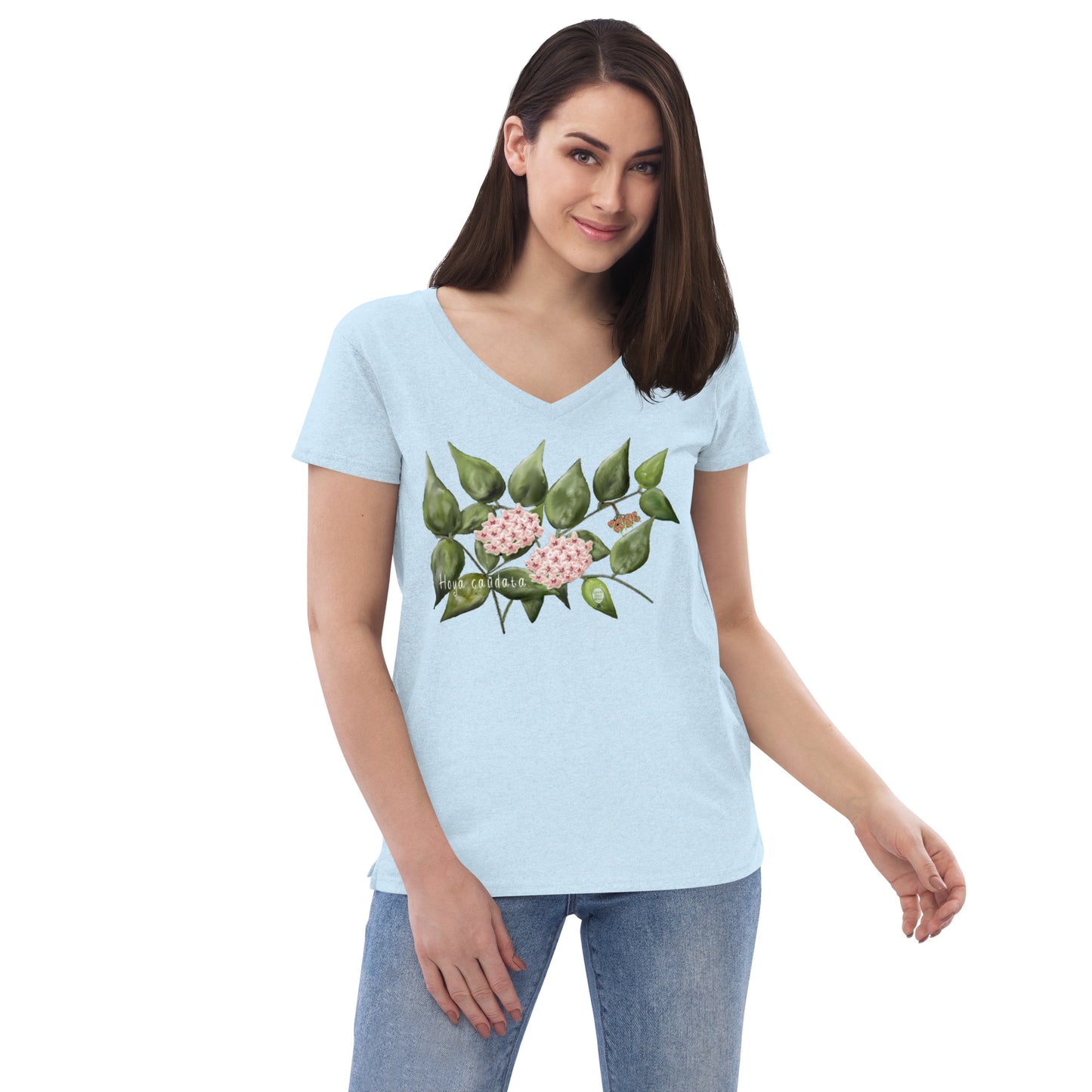 Hoya caudata Women’s recycled v-neck t-shirt