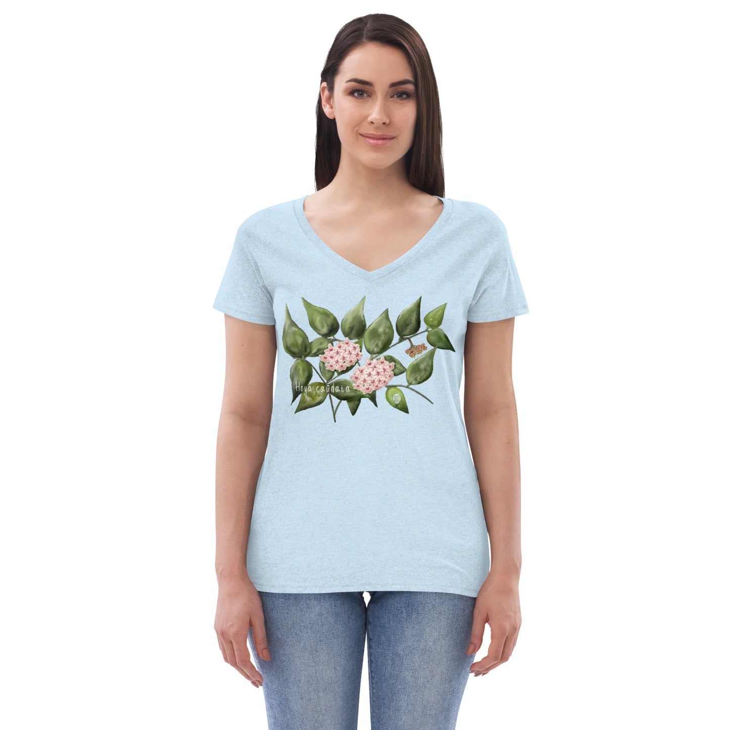 Hoya caudata Women’s recycled v-neck t-shirt