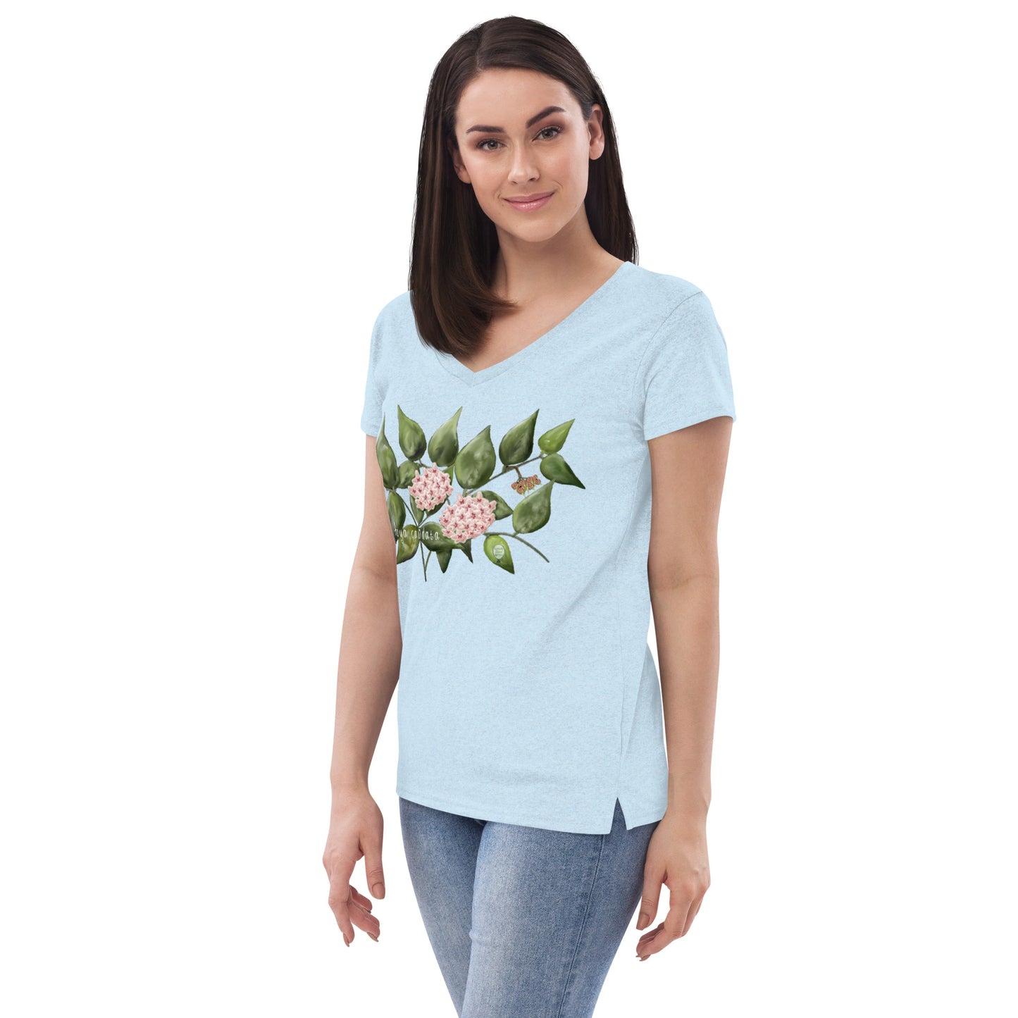 Hoya caudata Women’s recycled v-neck t-shirt