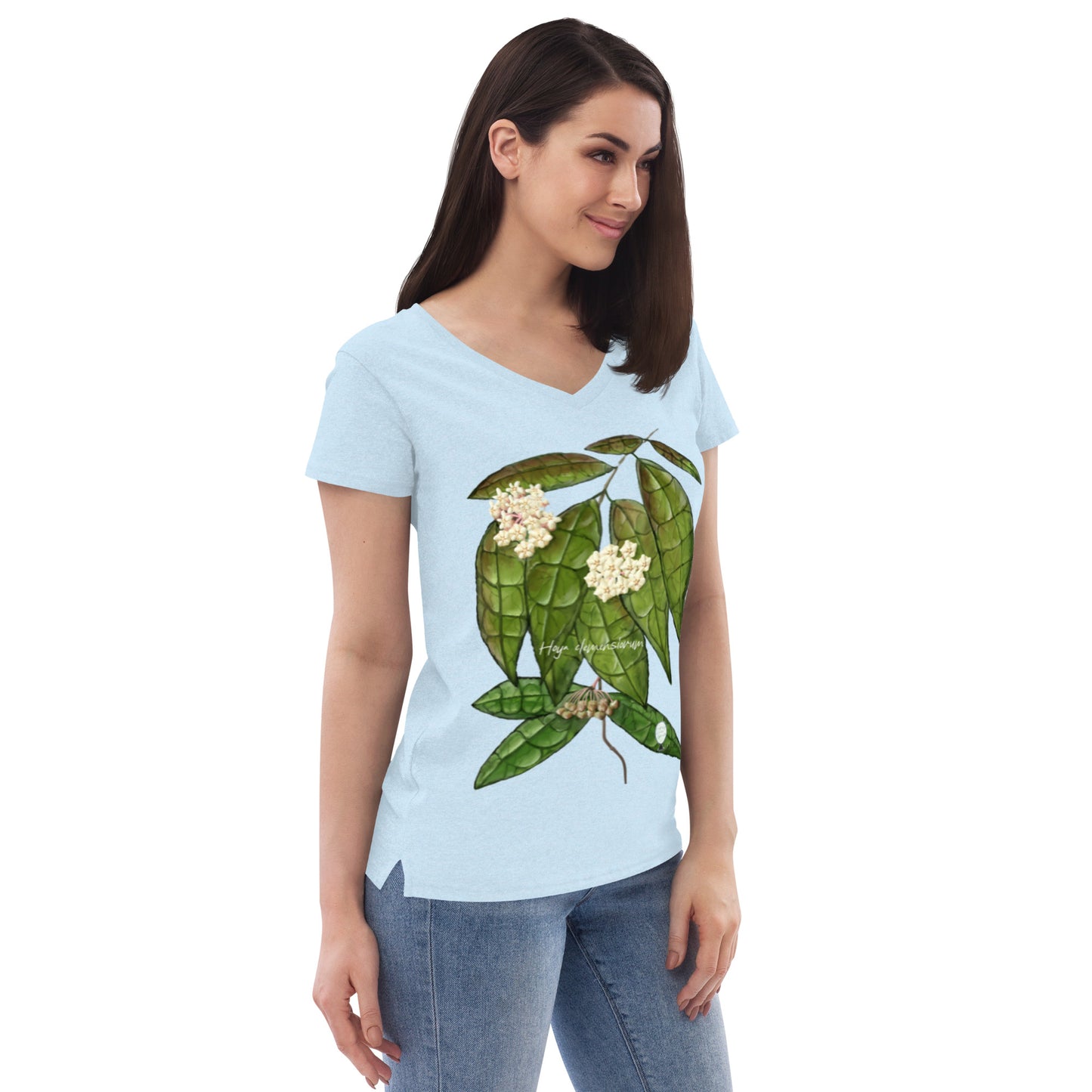 Hoya clemensiorum Women’s recycled v-neck t-shirt