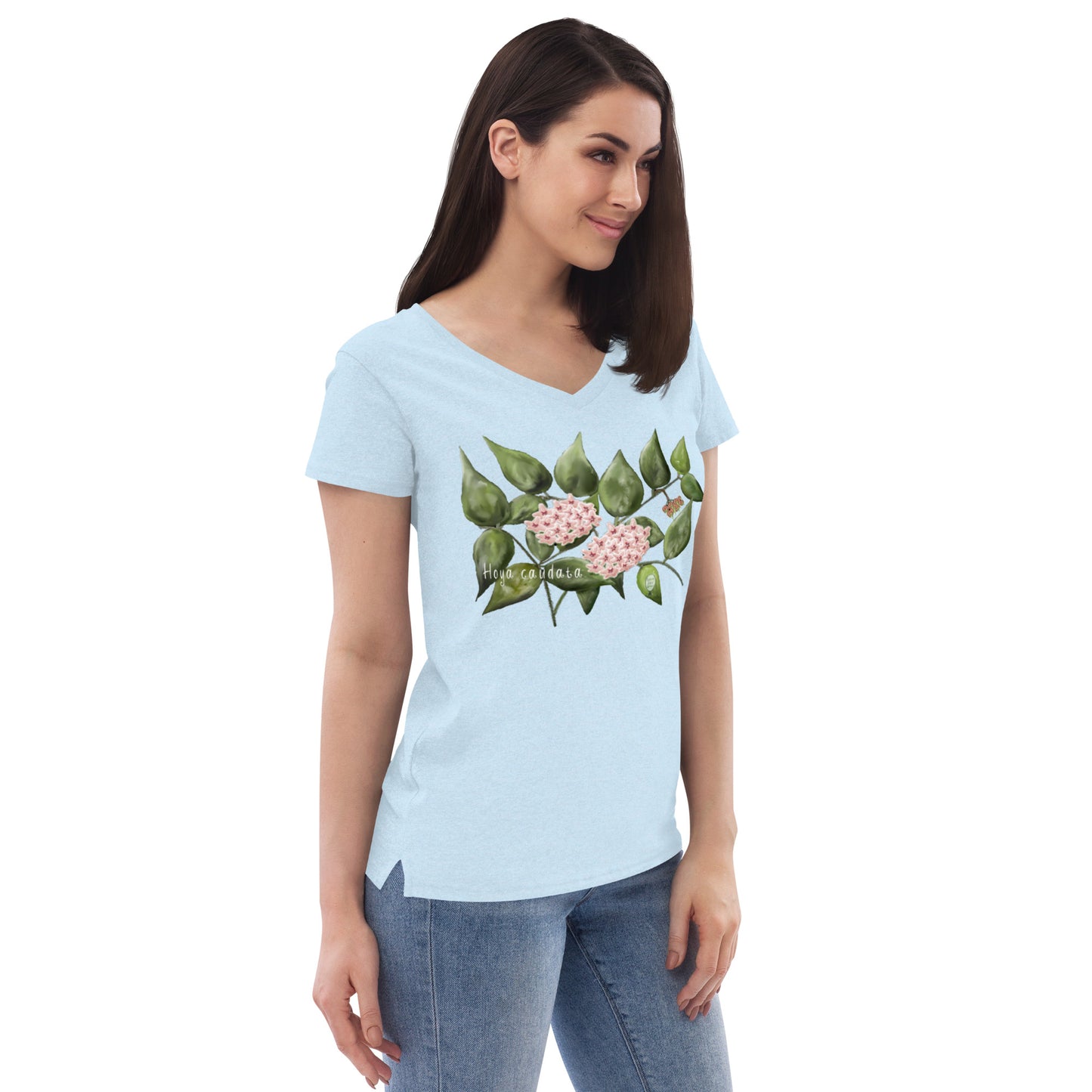 Hoya caudata Women’s recycled v-neck t-shirt