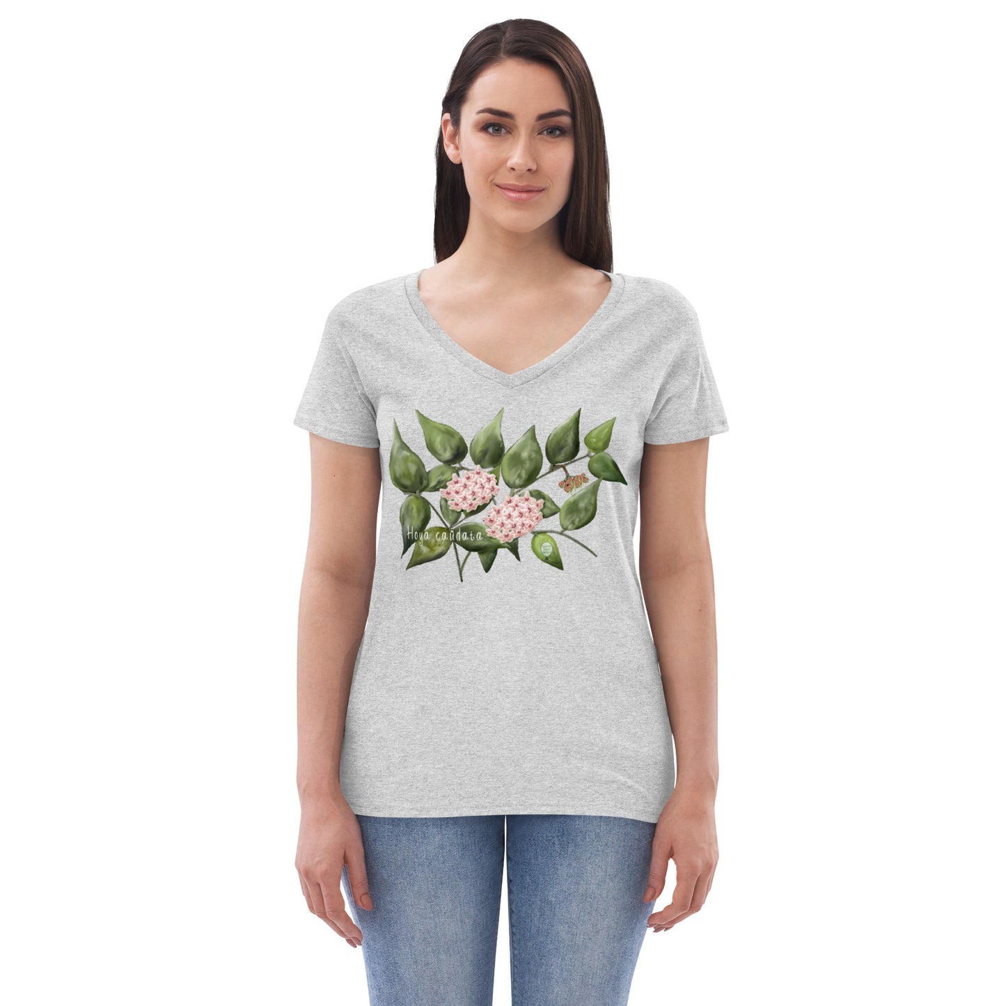 Hoya caudata Women’s recycled v-neck t-shirt