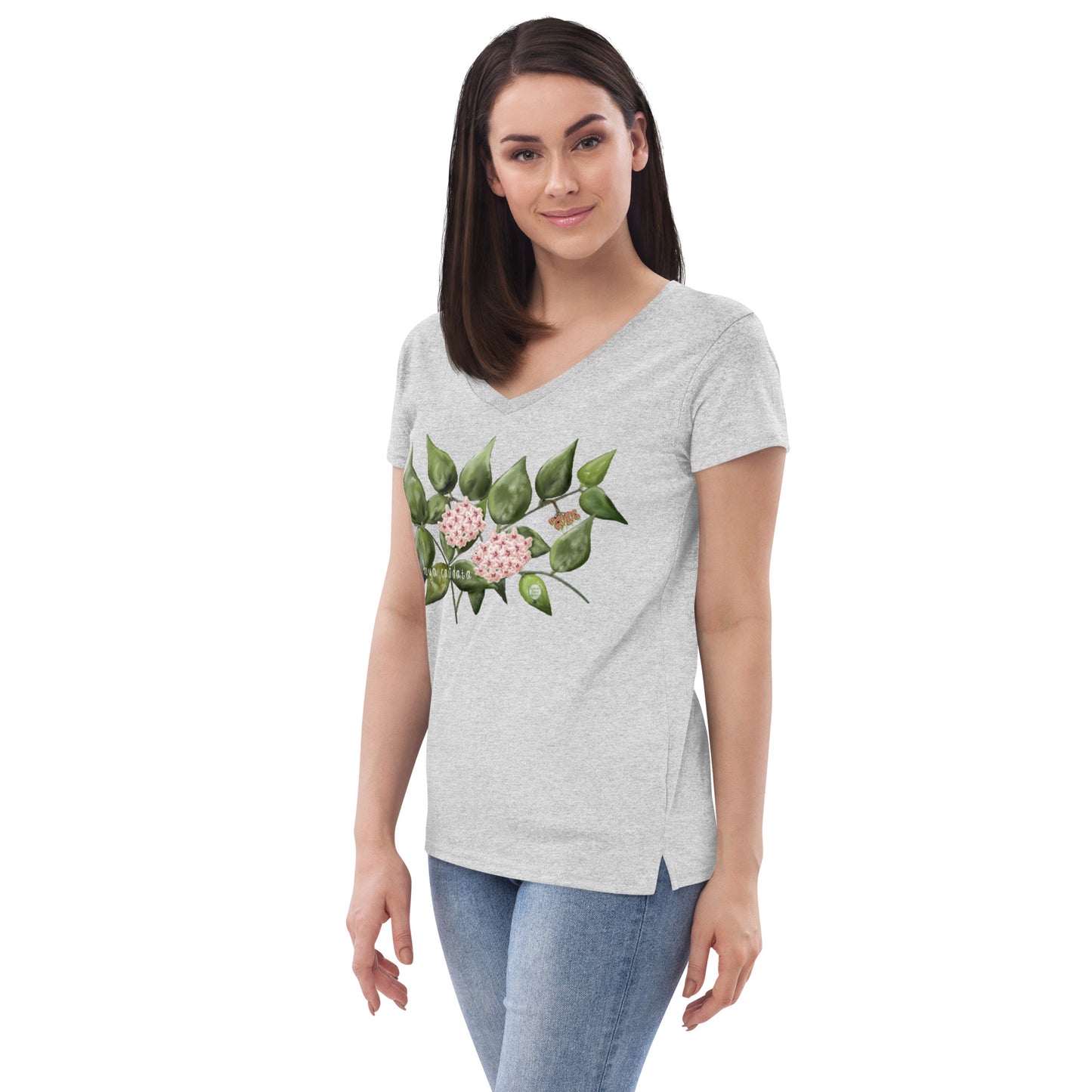 Hoya caudata Women’s recycled v-neck t-shirt