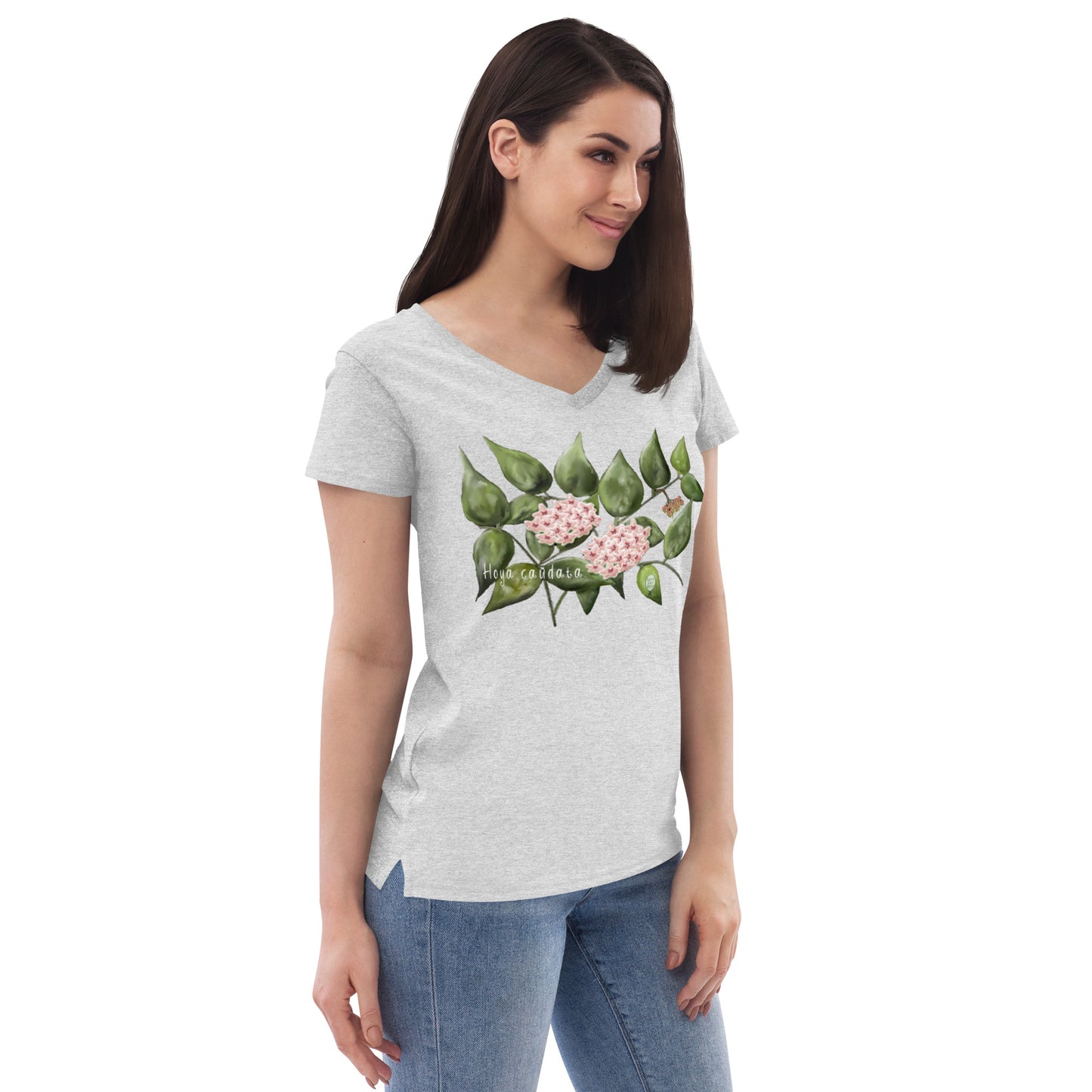 Hoya caudata Women’s recycled v-neck t-shirt