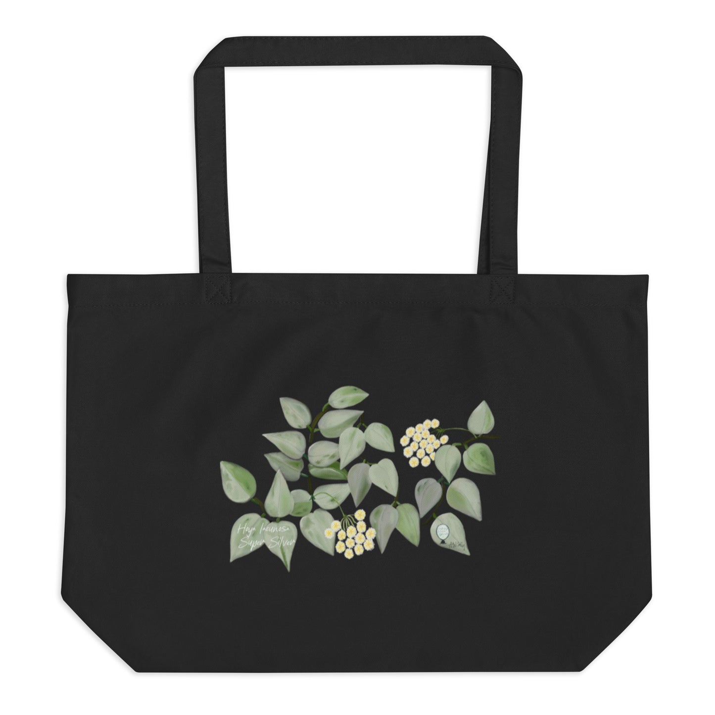 Hoya krohniana Super Silver Large organic tote bag