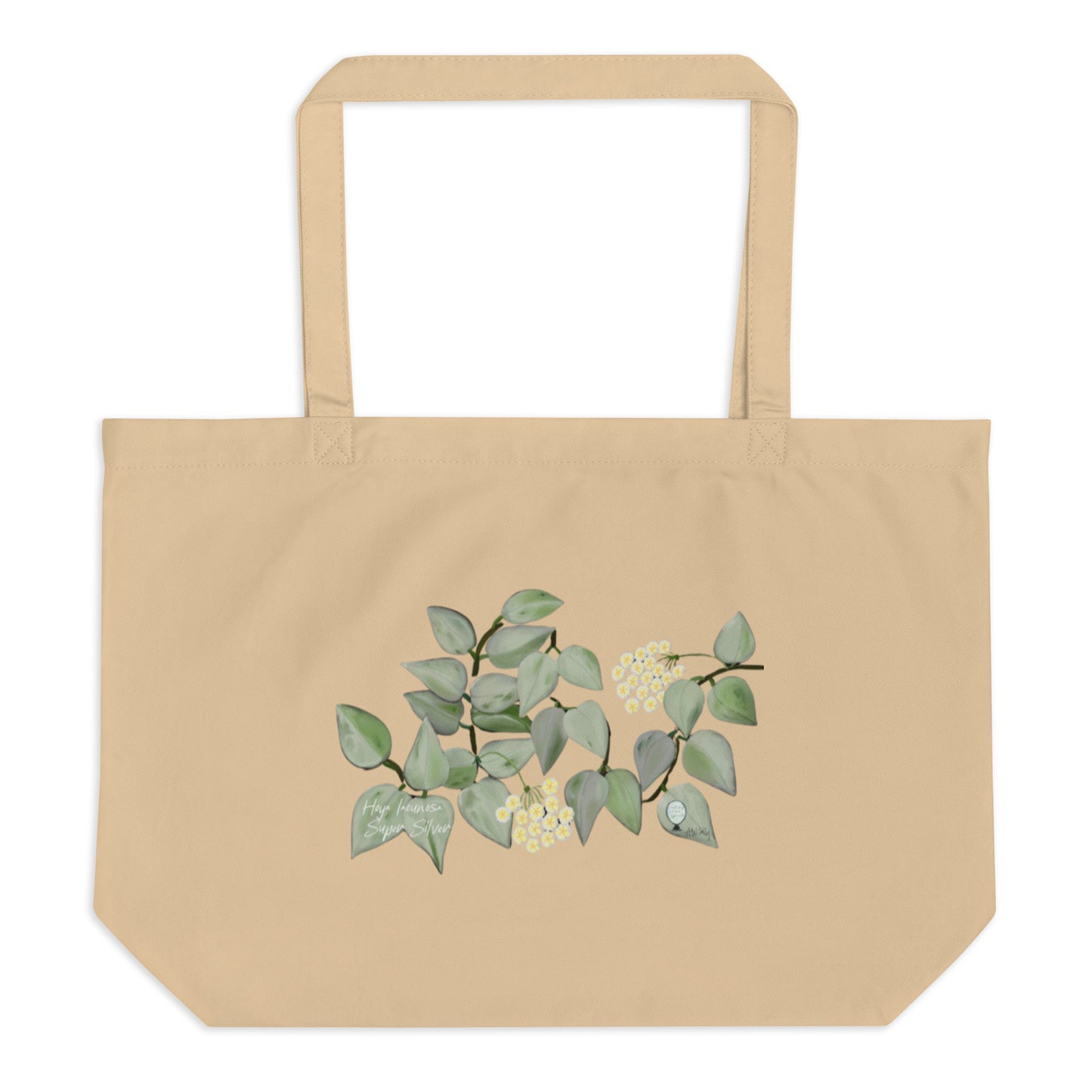 Hoya krohniana Super Silver Large organic tote bag