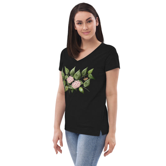 Hoya caudata Women’s recycled v-neck t-shirt