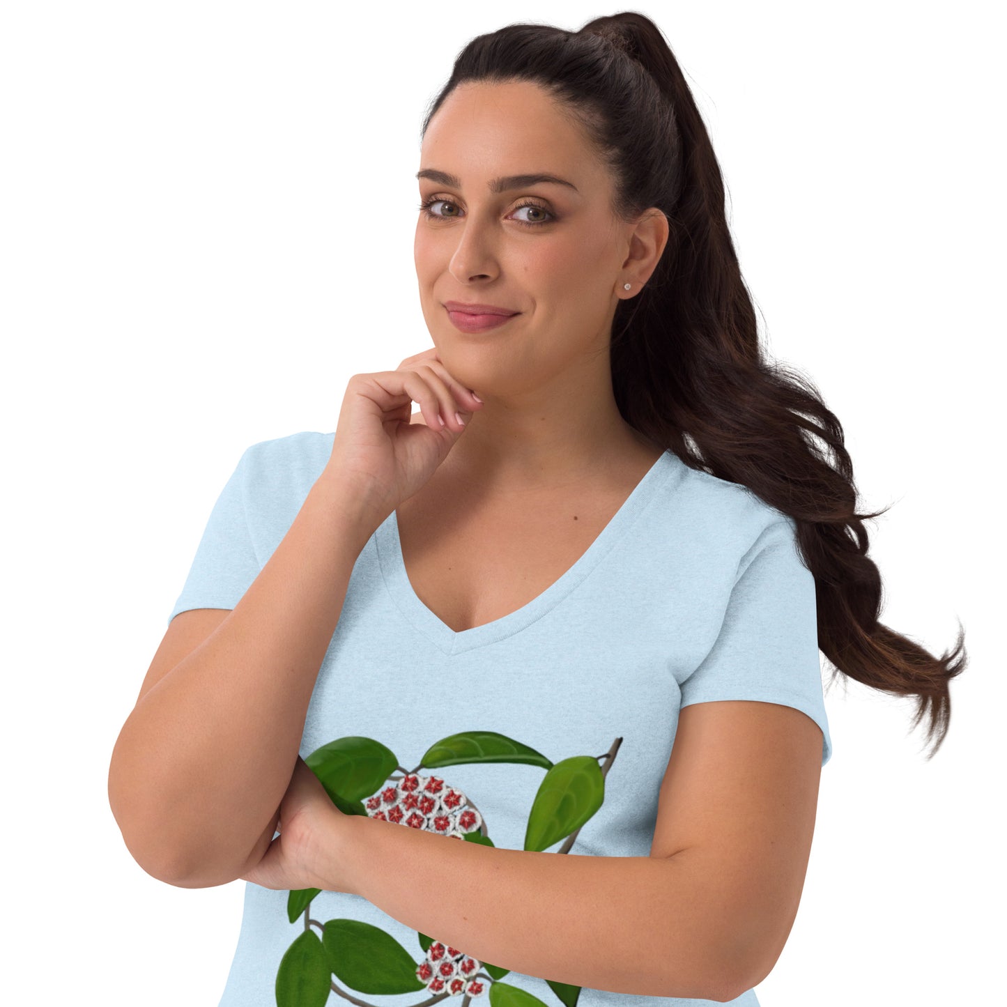 Hoya mindorensis Women’s recycled v-neck t-shirt