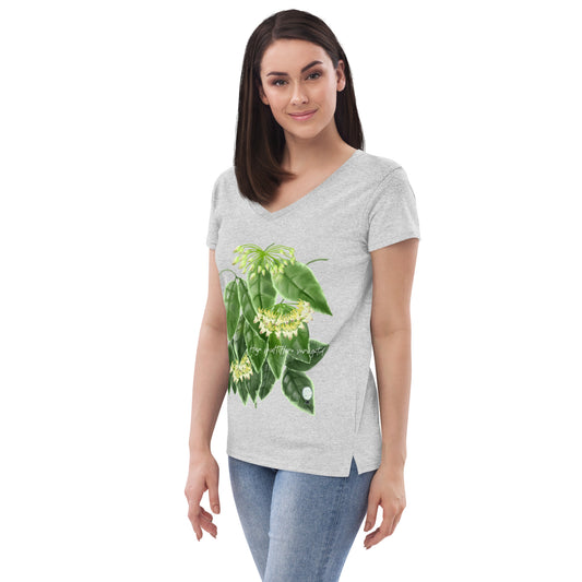 Hoya multiflora variegated Women’s recycled v-neck t-shirt